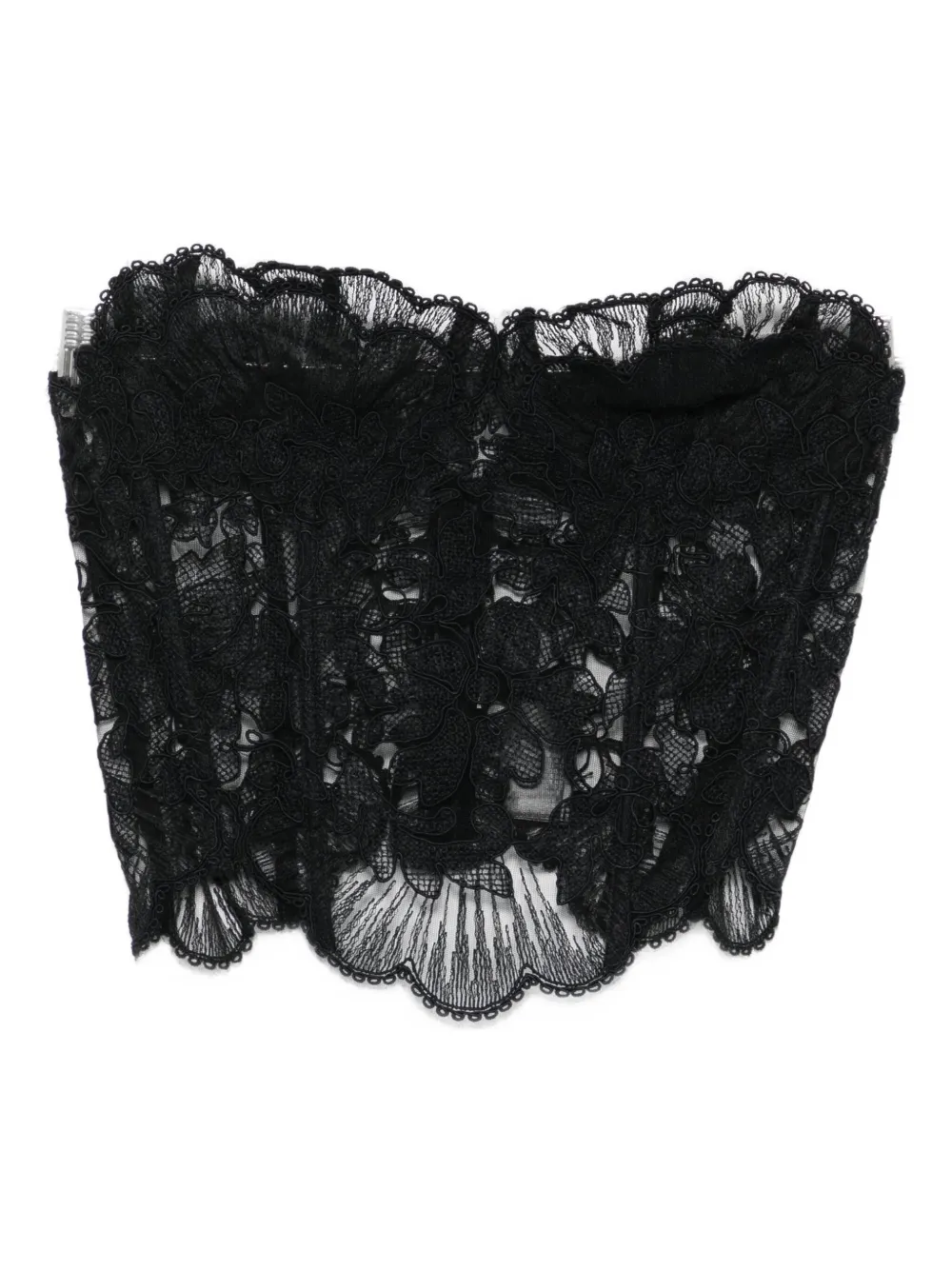 Ermanno Scervino Lace Corset Top In Black