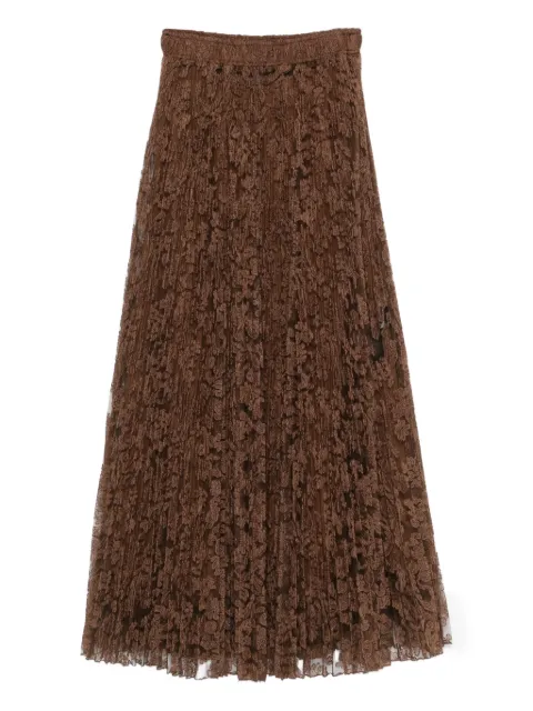 Ermanno Scervino pleated lace midi skirt