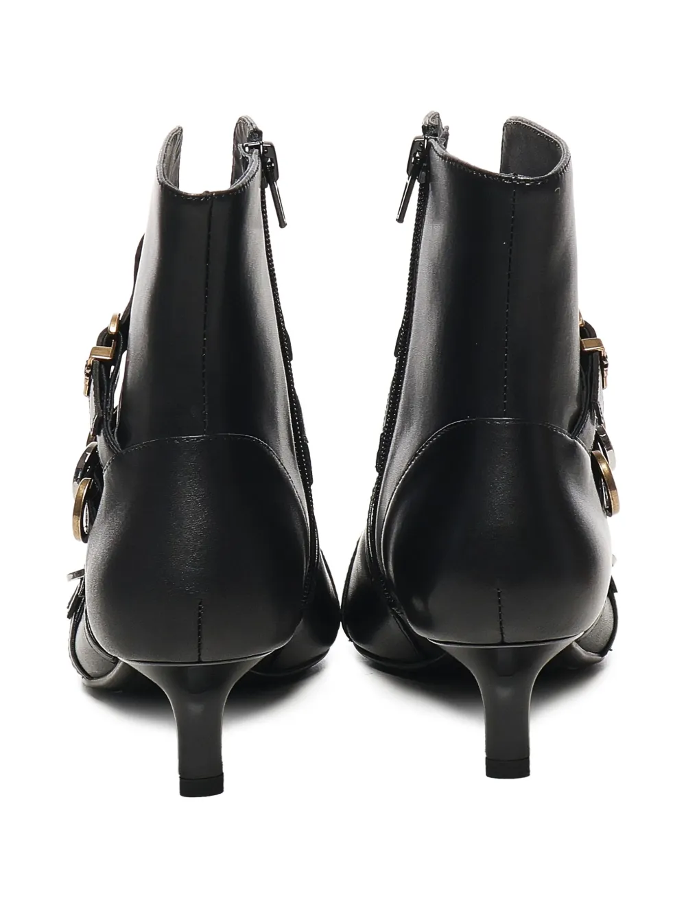 PINKO buckle-detail pointed-toe boots Black