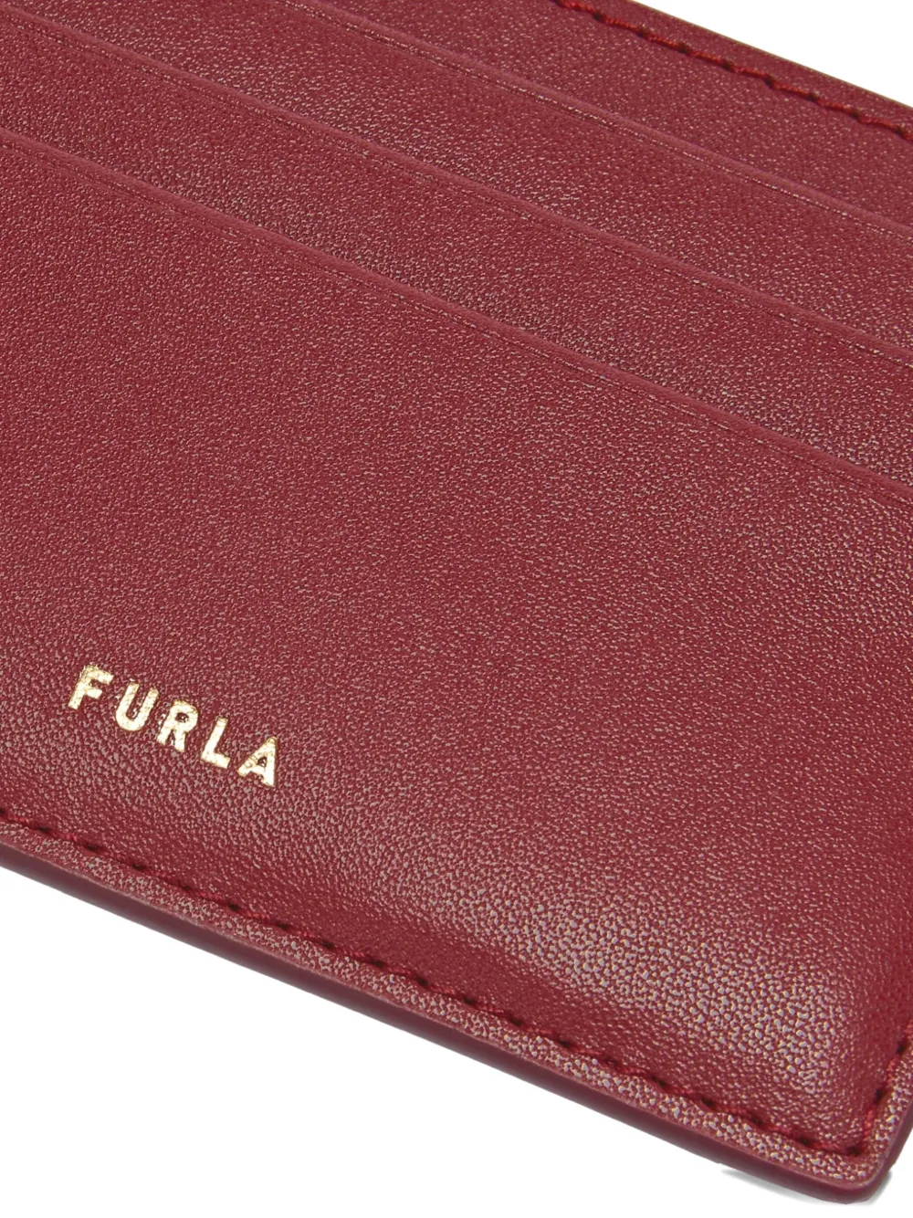 Furla Bear-shaped Cut-out Card Holder In Red
