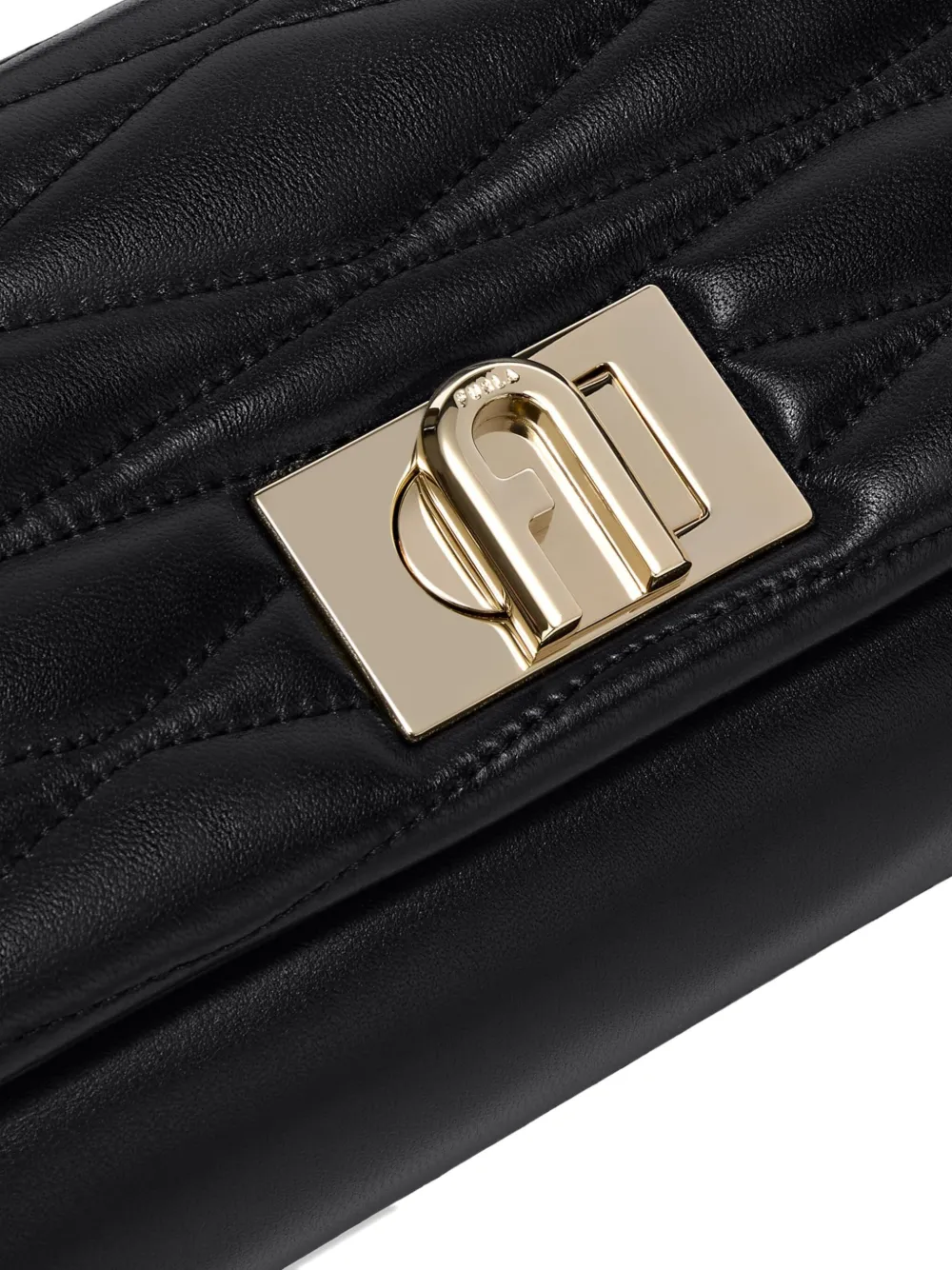 Furla 1927 Quilted Chain Mini Bag In Black