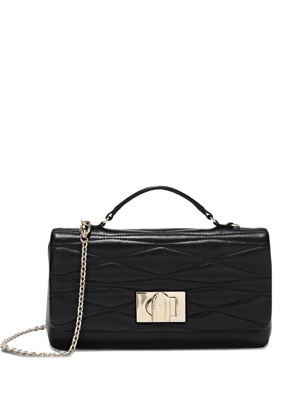 Furla 1927 Quilted Chain Mini Bag In Black