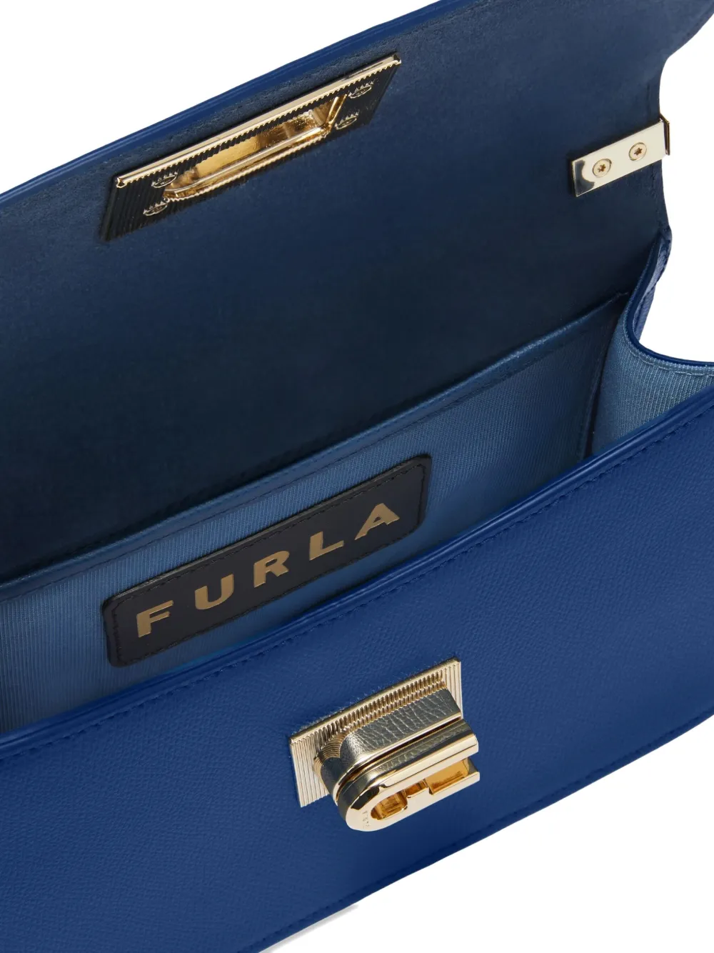 Furla Flap-lock Chain Shoulder Bag In Blue