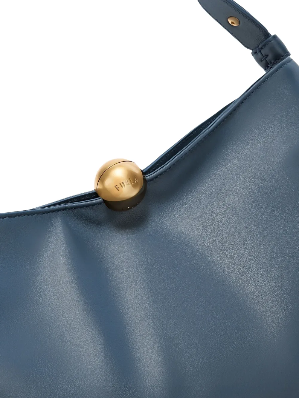 Furla Medium Sfera Soft Shoulder Bag In Blue