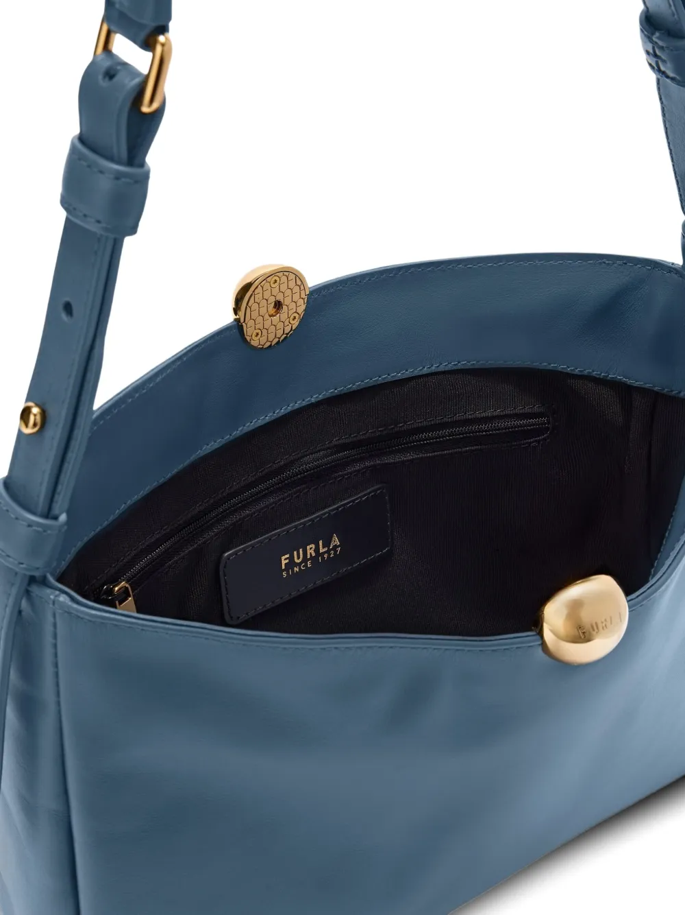 Furla Medium Sfera Soft Shoulder Bag In Blue