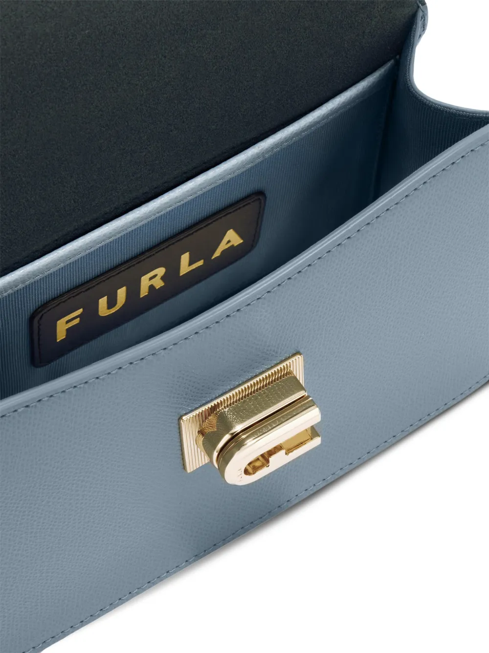 Furla Chain-strap Flap Satchel In Blue