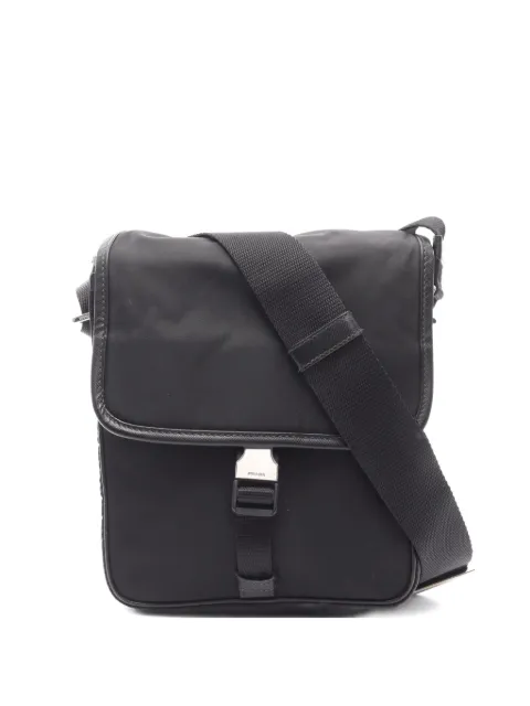 Prada Pre-Owned 00s small logo-plaque messenger bag