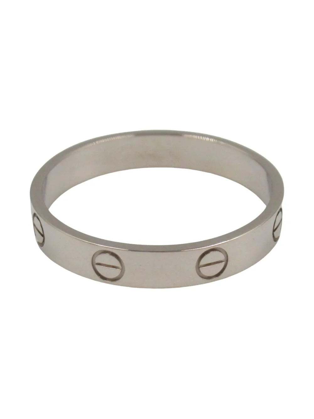 Pre-owned Cartier 2010s 18k White Gold Mini Love Ring In Gray