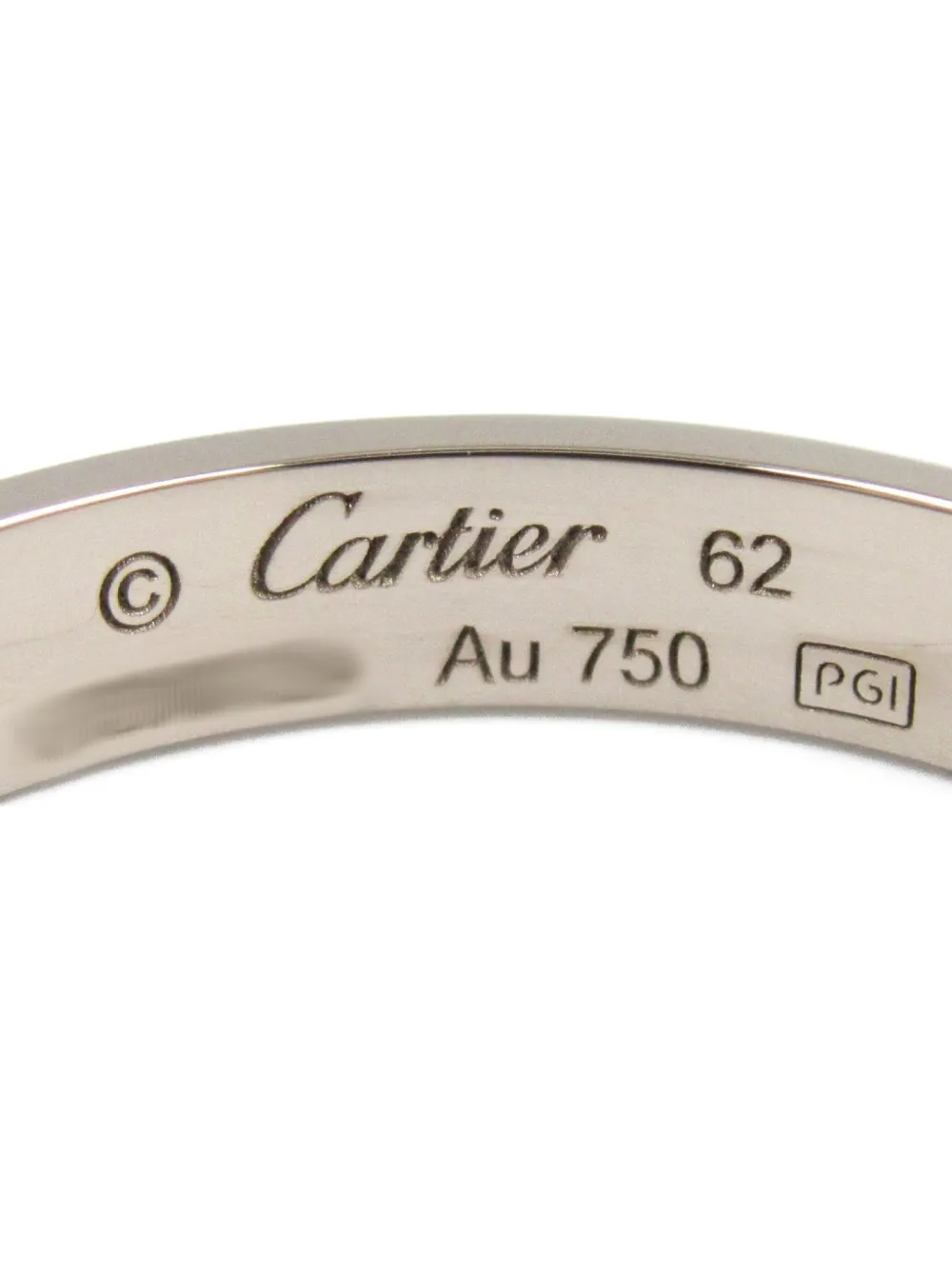 Pre-owned Cartier 2010s 18k White Gold Mini Love Ring In Gray
