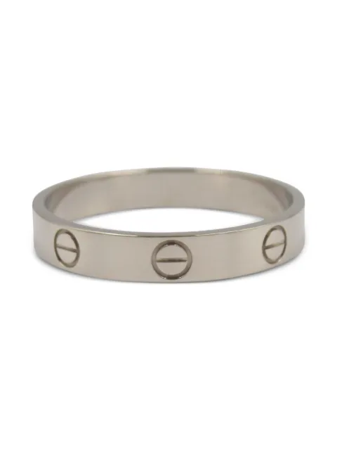 Cartier 2010s 18K white gold mini Love ring