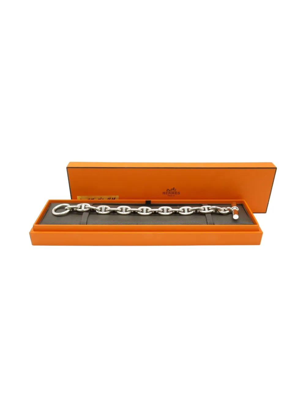Pre-owned Hermes 2010s Shane Dunkle Mm Bracelet In Gray