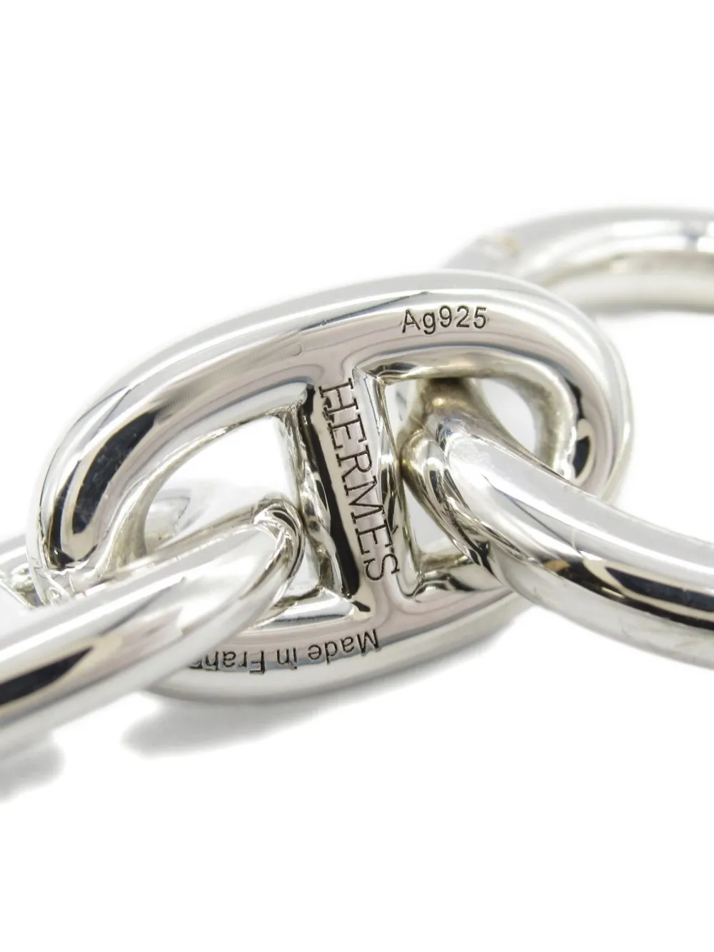 Pre-owned Hermes 2010s Shane Dunkle Mm Bracelet In Gray