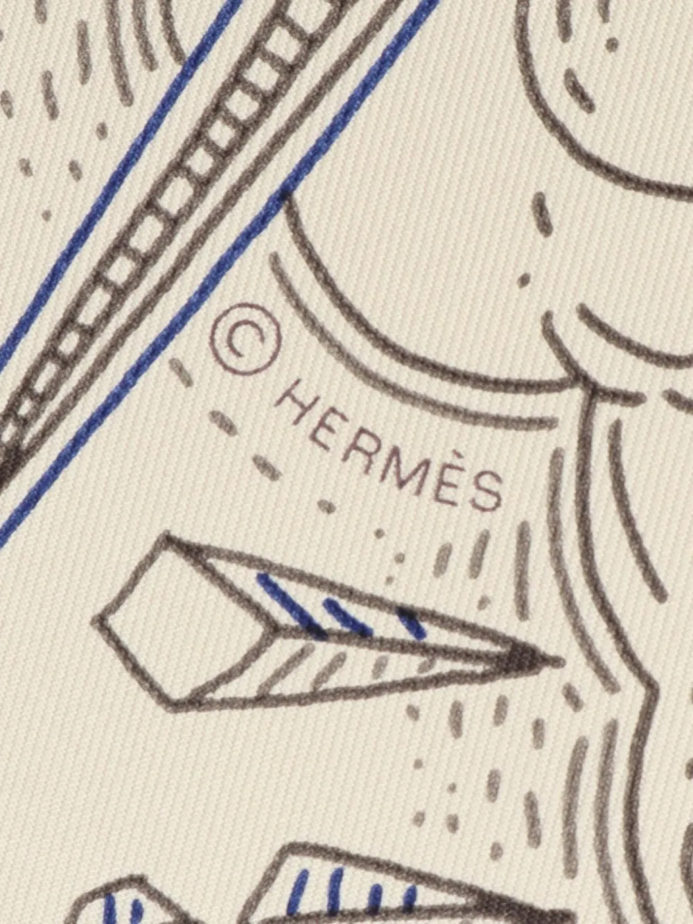 Hermès Pre-Owned 20s Please Hold The Line 90 scarf | Image 2
