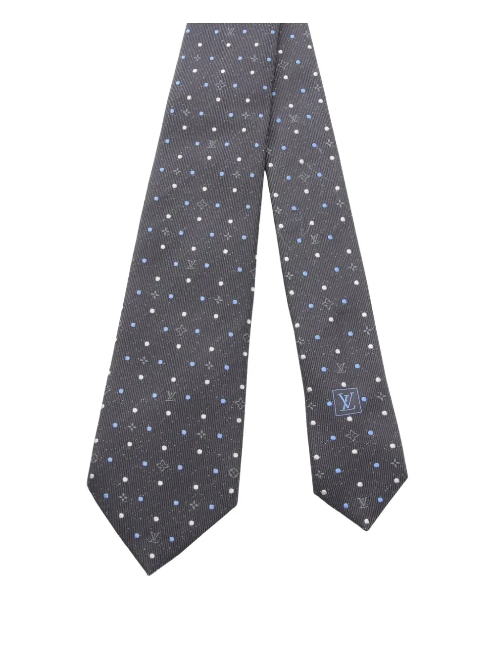 Louis Vuitton Pre-Owned 2022 Cravat monogram spotty tie - Nero