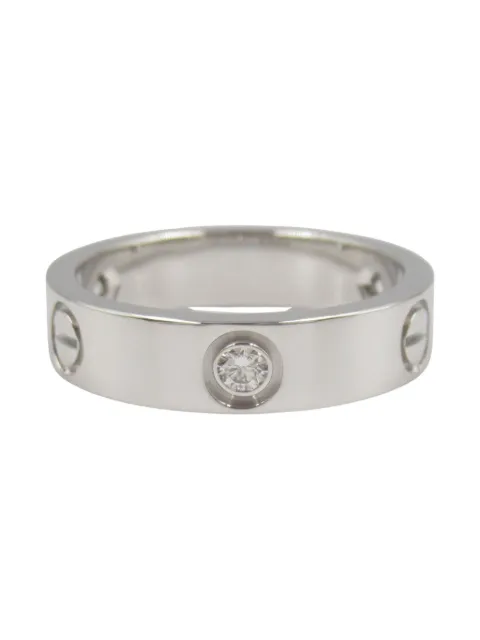 Cartier 2010s 18K white gold Love diamond ring