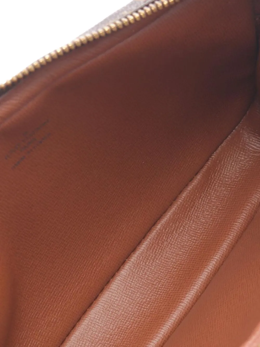 Pre-owned Louis Vuitton 1992 Marly Dragonne Pm Monogram Clutch Bag In Brown