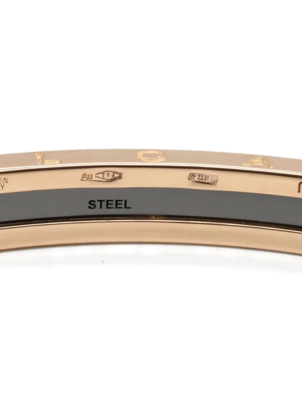 Pre-owned Bvlgari 2010s 18k Rose Gold B-zero1 Bracelet