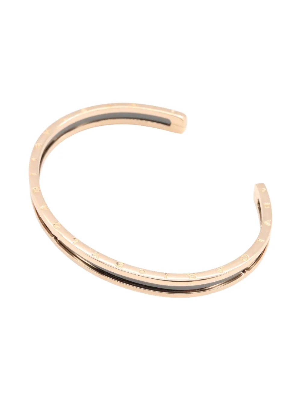 Pre-owned Bvlgari 2010s 18k Rose Gold B-zero1 Bracelet