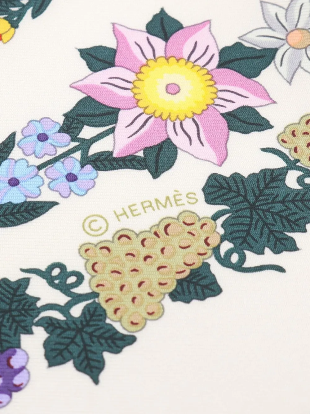 Hermès Pre-Owned foulard en soie à fleurs (années 2020) | Image 2