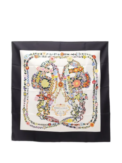 Hermès Pre-Owned 20s floral-pattern silk scarf