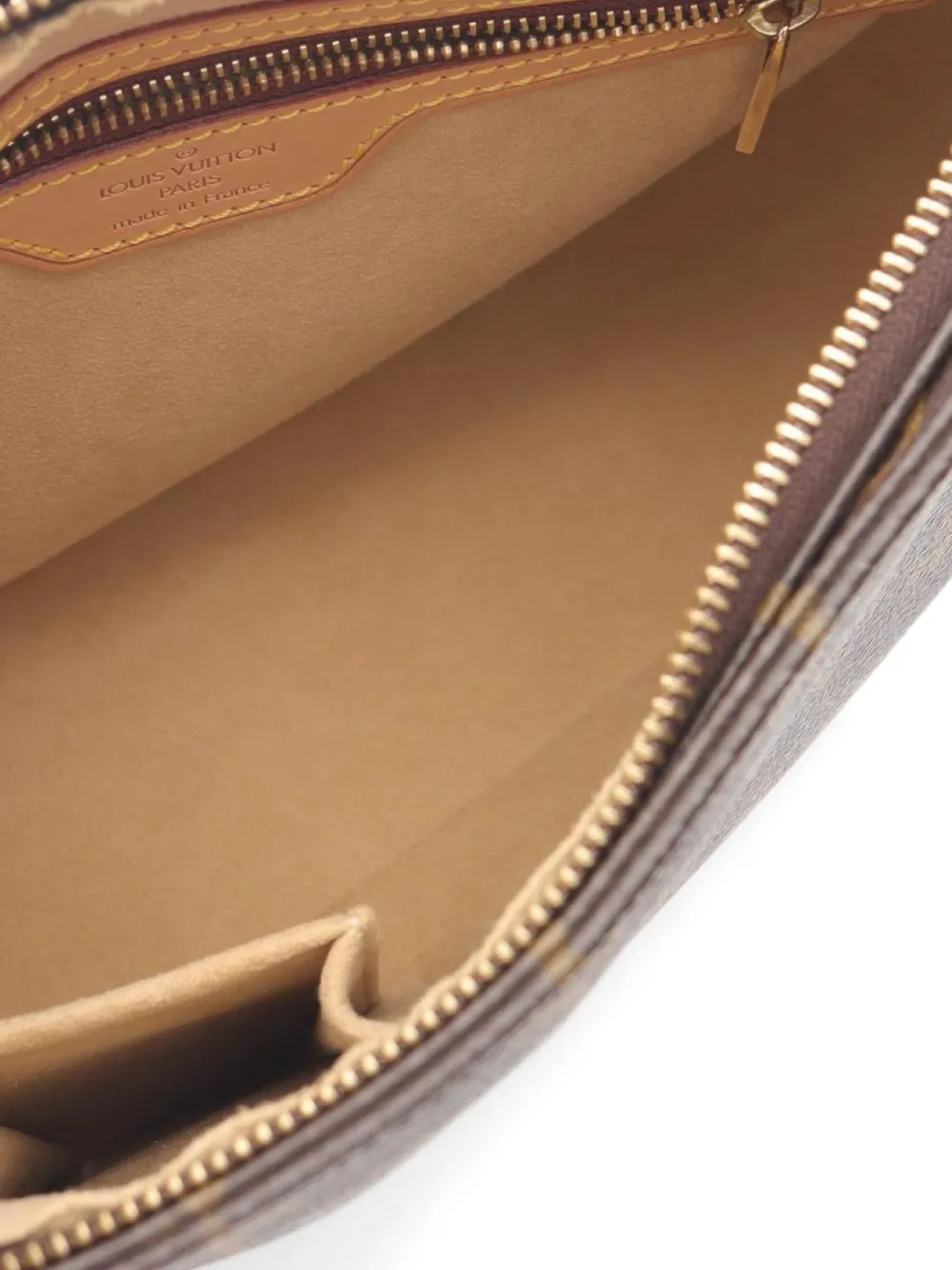 Pre-owned Louis Vuitton 2001 Looping Mm Monogram Tote Bag In Brown