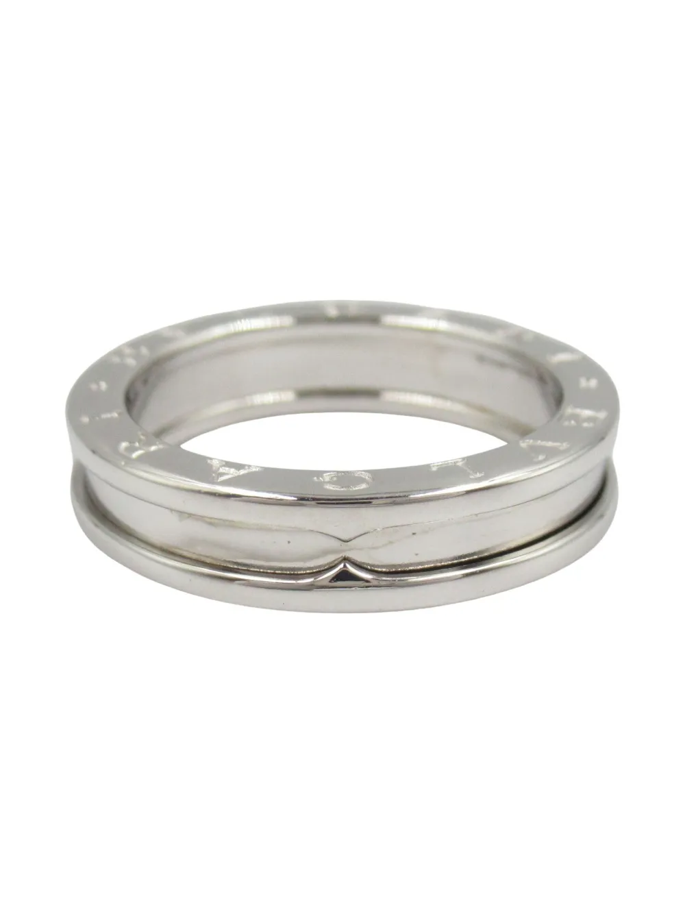 Bvlgari Pre-Owned 2010s 18K white gold B-zero1 ring - シルバートーン Bvlgari Pre-Owned 2010s 18K white gold B-zero1 ring - シルバートーン