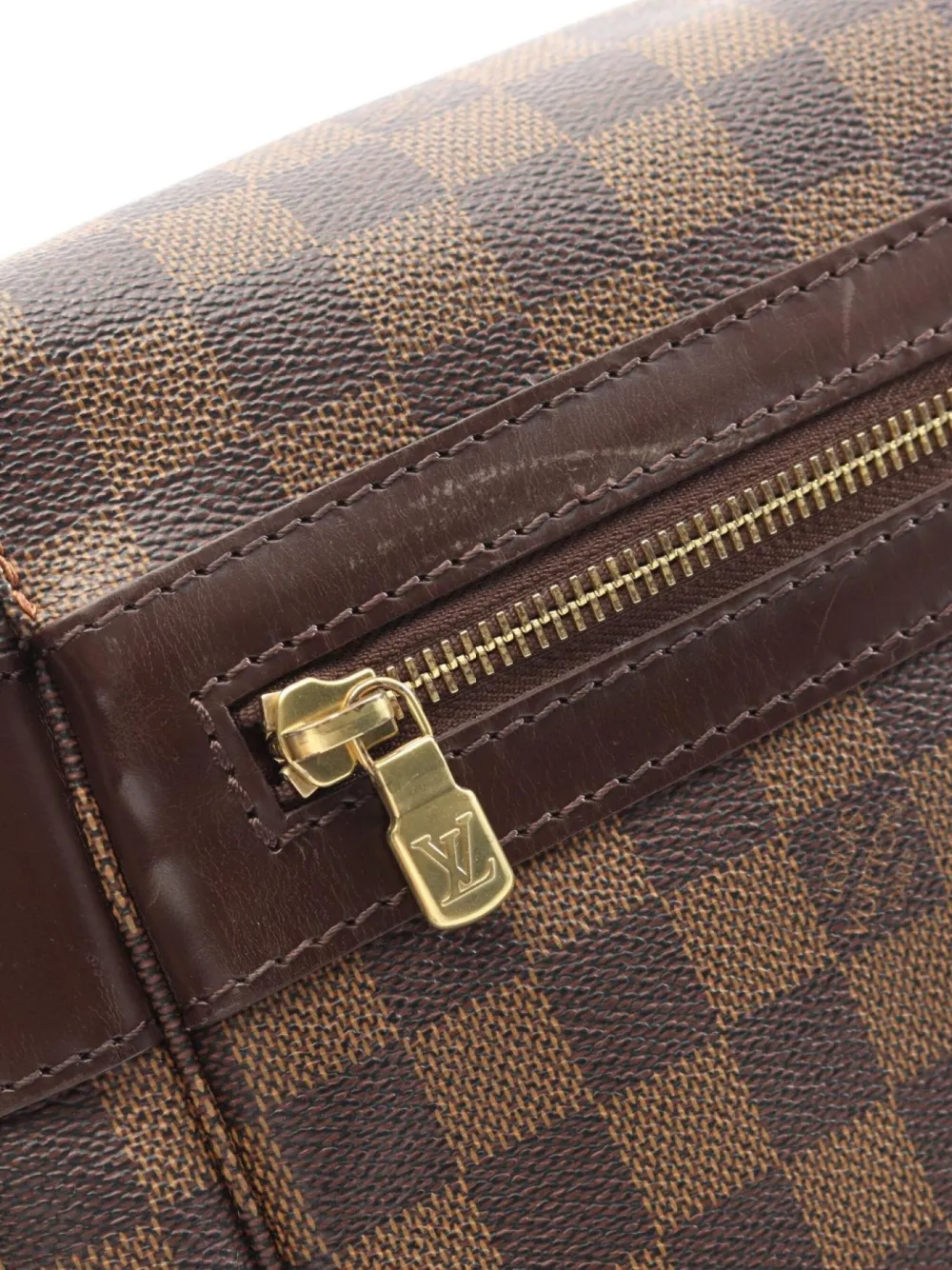Pre-owned Louis Vuitton 2007 Medium Bastille Damier Èbene Shoulder Bag In Brown