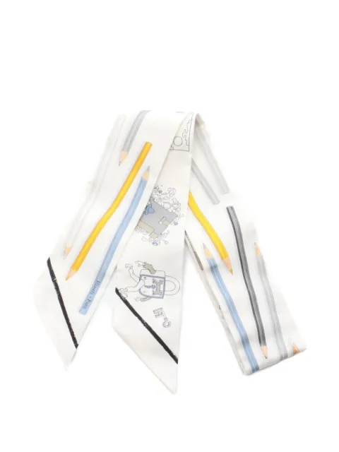 Hermès Pre-Owned 20s A Vos Crayons twilly scarf