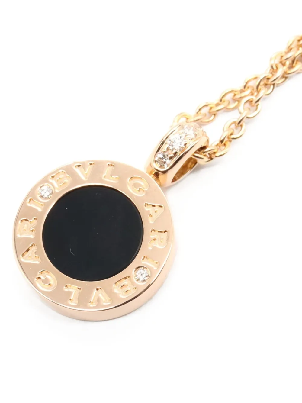 Pre-owned Bvlgari 2010 18kt Rose Gold Mother-of-pearl Necklace
