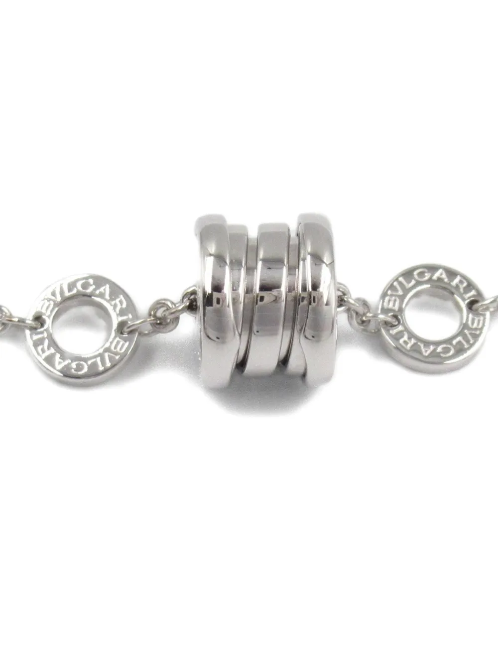 Pre-owned Bvlgari 2010s 18k White Gold B-zero1 Bracelet In Silver