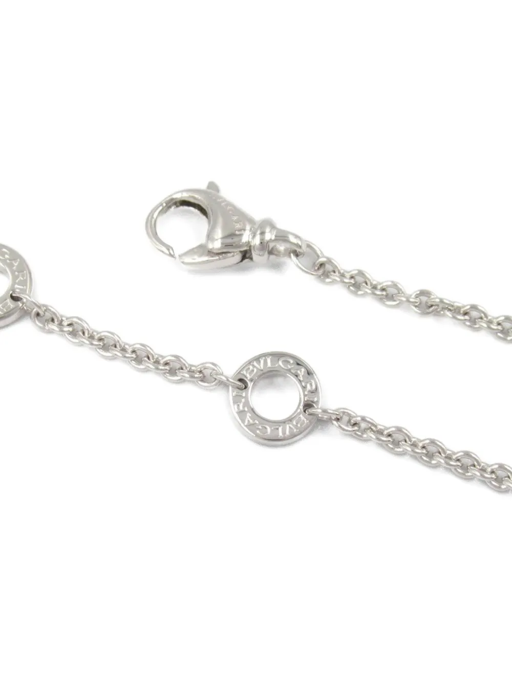 Pre-owned Bvlgari 2010s 18k White Gold B-zero1 Bracelet In Silver