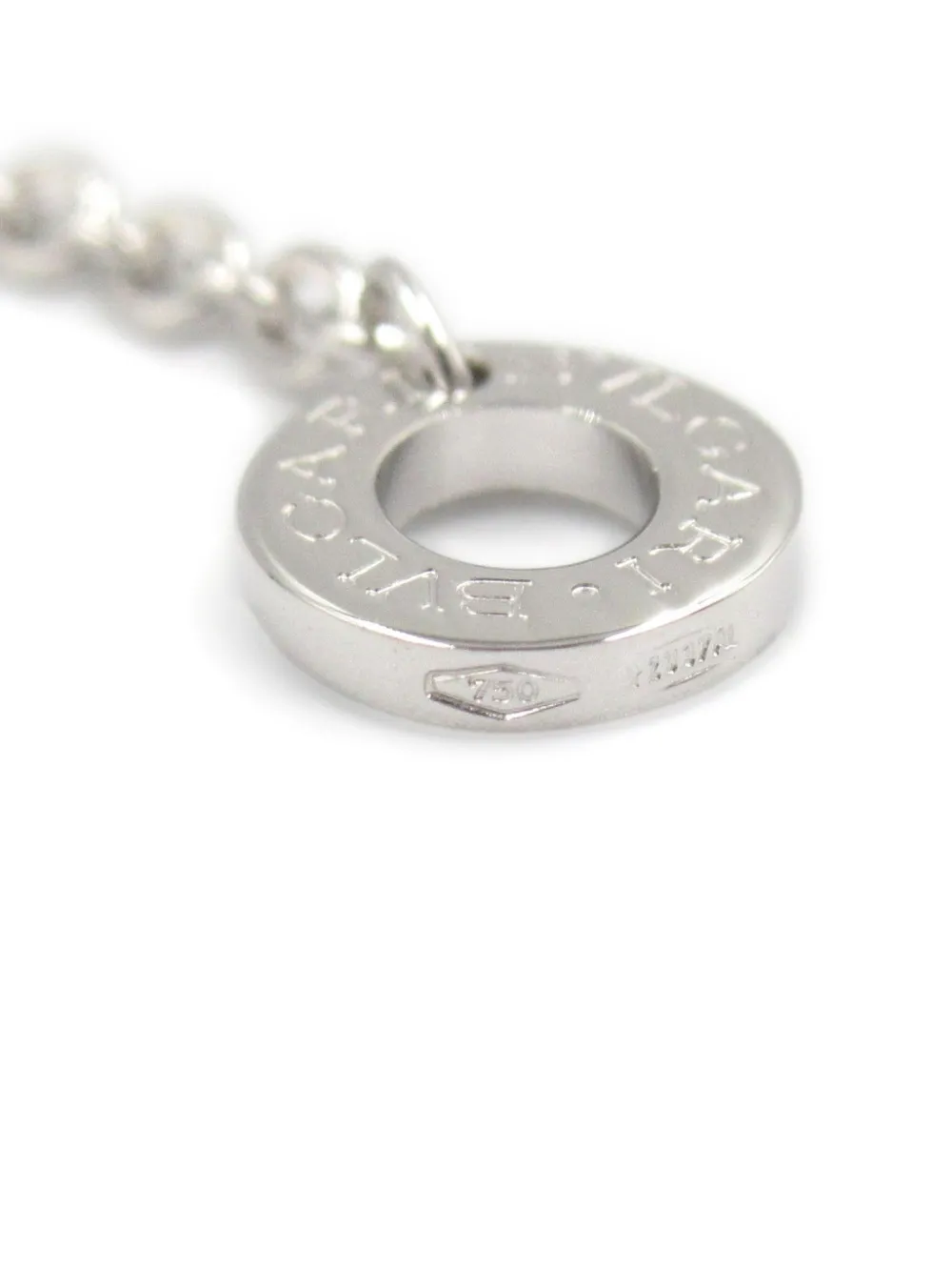 Pre-owned Bvlgari 2010s 18k White Gold B-zero1 Bracelet In Silver
