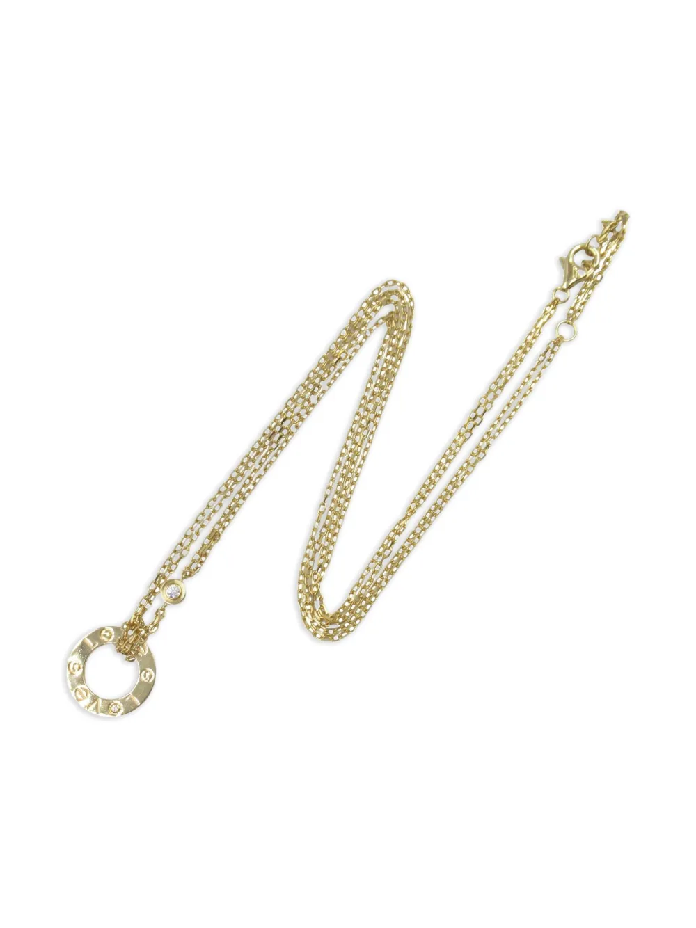 Cartier 18K yellow gold Love Circle diamond necklace - ゴールドトーン Cartier 18K yellow gold Love Circle diamond necklace - ゴールドトーン