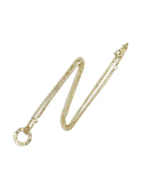 Cartier 18K yellow gold  Love Circle diamond  necklace