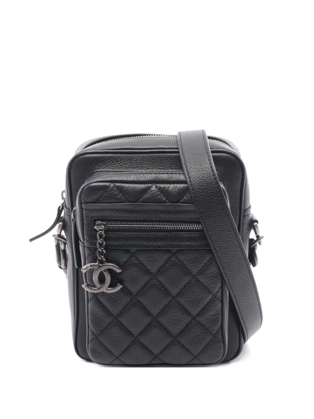 CHANEL Pre-Owned 2016-2017 マトラッセ レザーショルダーバッグ - ブラック CHANEL Pre-Owned 2016-2017 マトラッセ レザーショルダーバッグ - ブラック