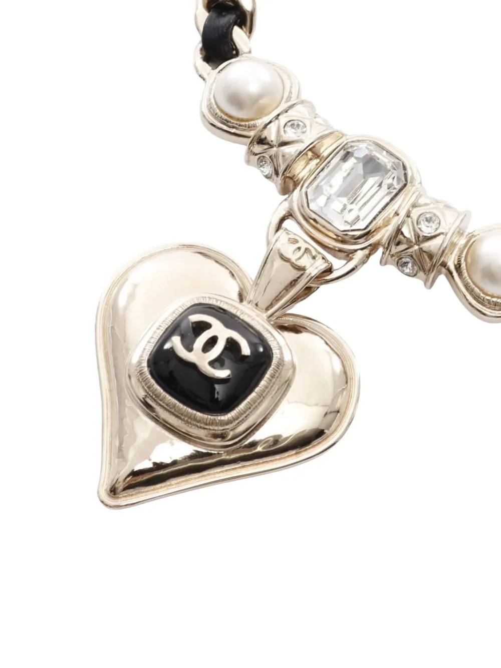 Pre-owned Chanel 1986-1988 Cc Pendant Necklace In Gold