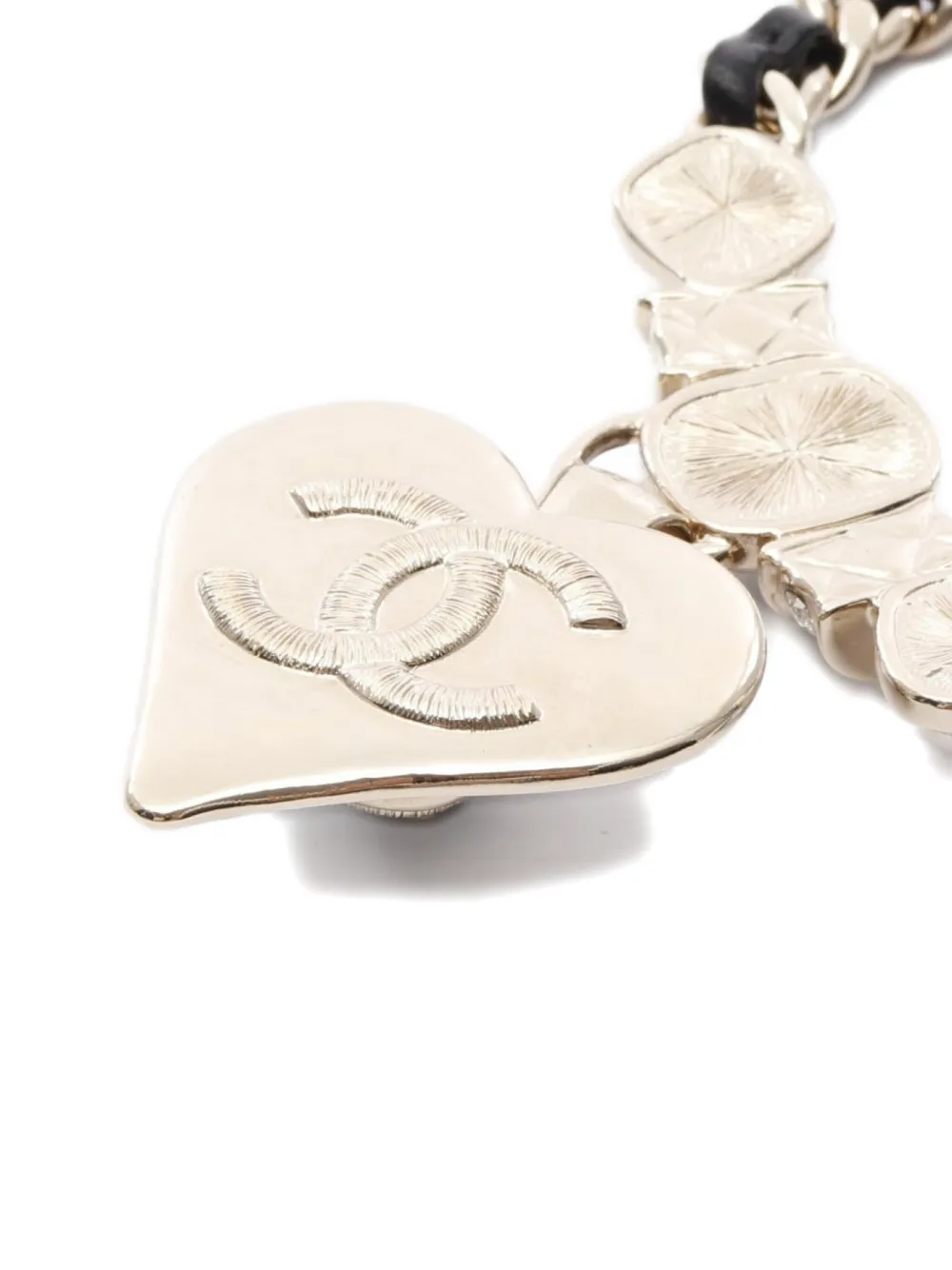 Pre-owned Chanel 1986-1988 Cc Pendant Necklace In Gold