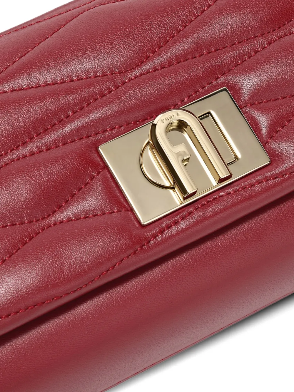 Furla 1927 Quilted Chain Mini Bag In Red