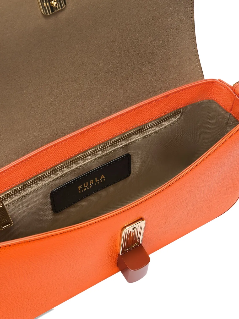 Furla Iride Clasp-fastening Bag In Orange