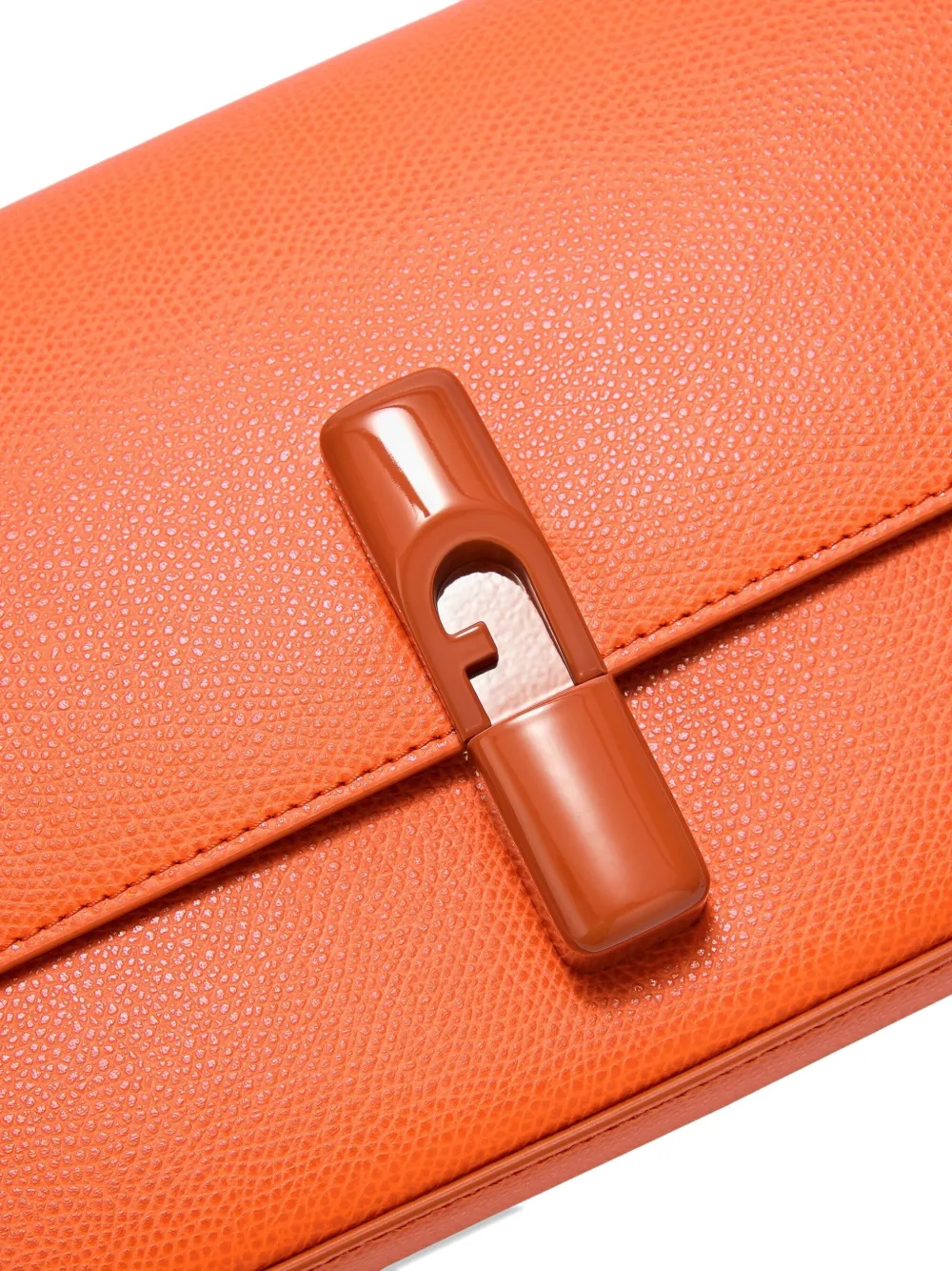 Furla Iride Clasp-fastening Bag In Orange