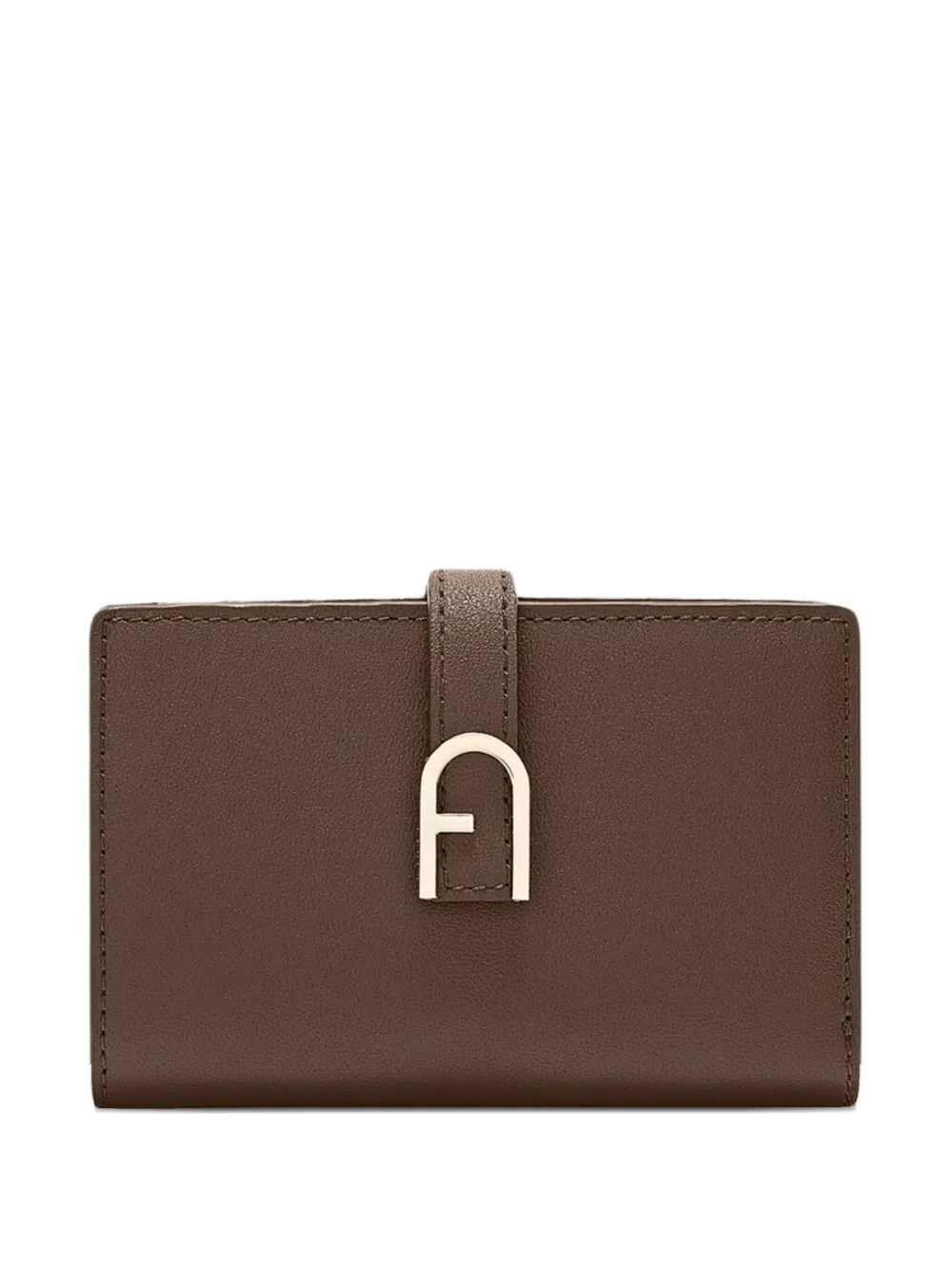 Furla Buckle-fastening Leather Wallet In Brown