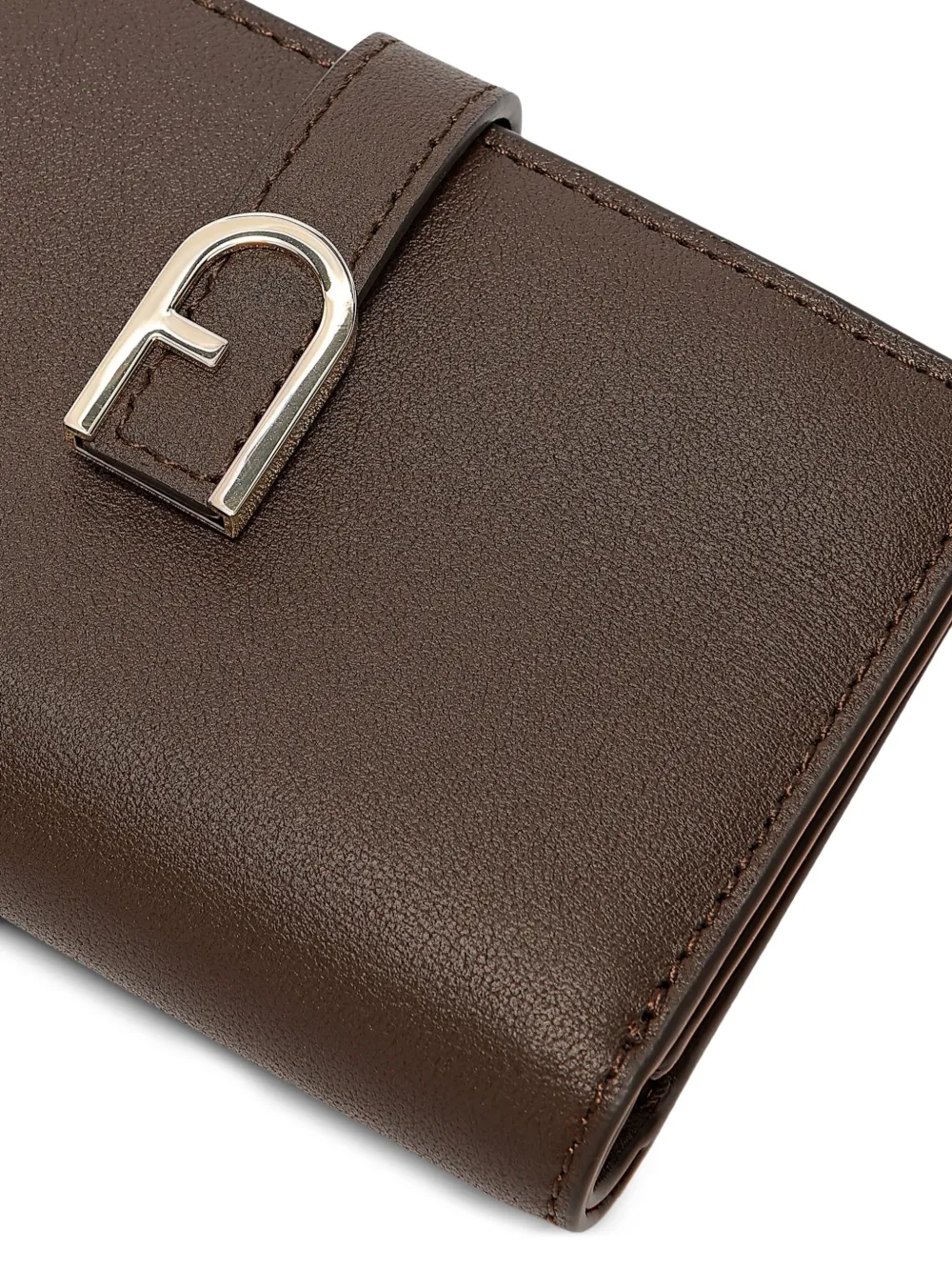 Furla Buckle-fastening Leather Wallet In Brown