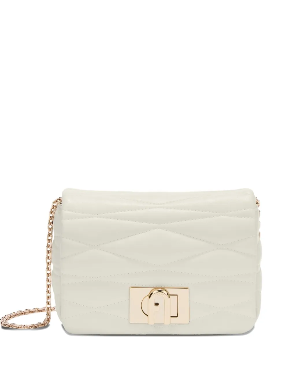 Furla Mini Quilted Chain Bag In Neutral