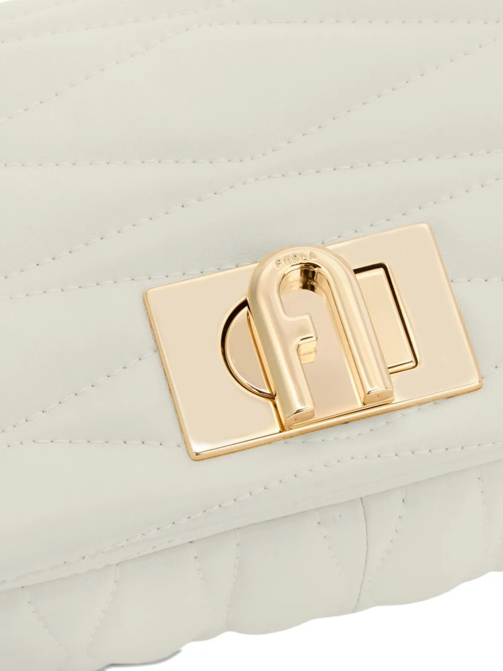 Furla Mini Quilted Chain Bag In Neutral