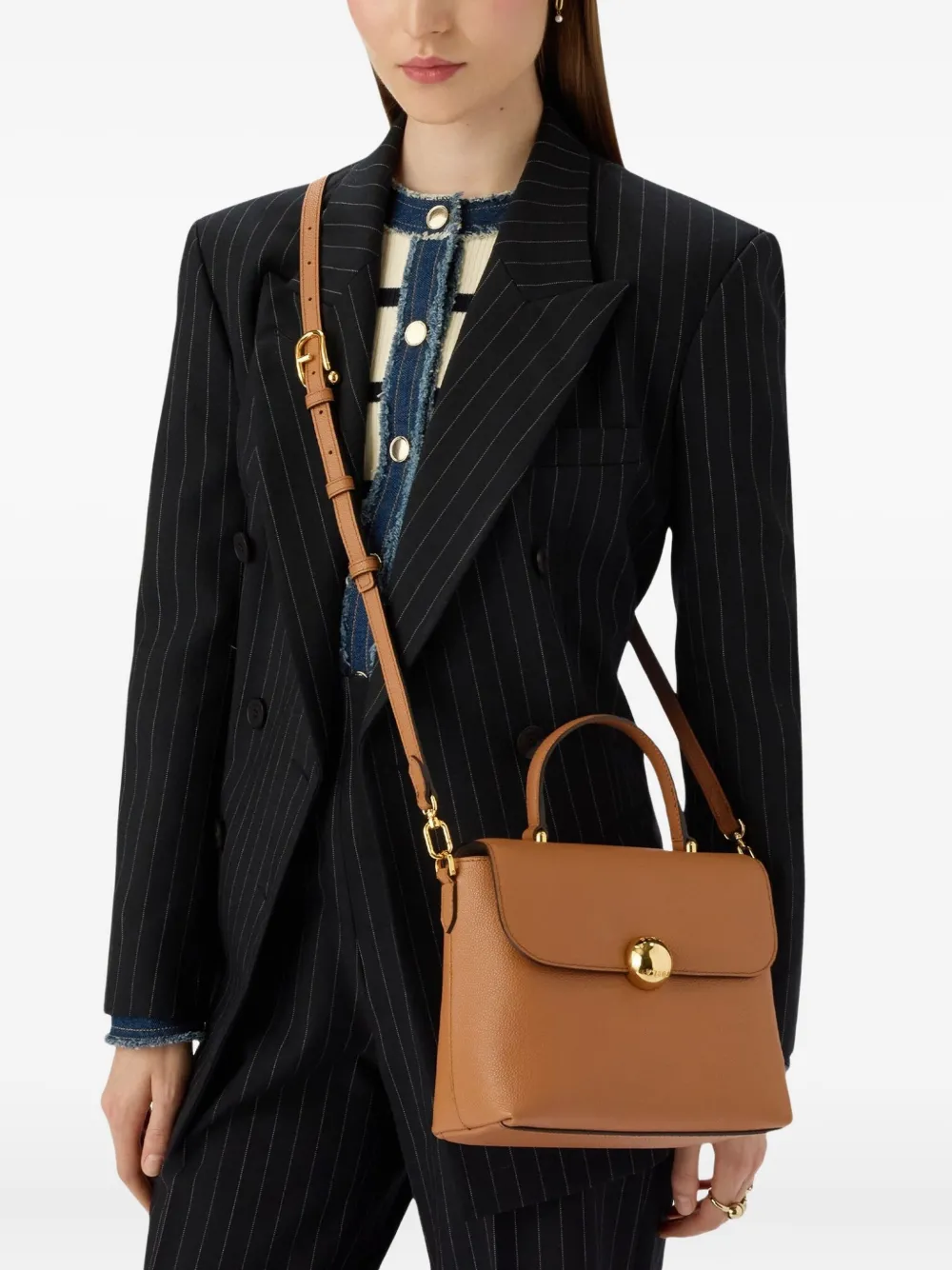 Furla Top-handle Dome Satchel In Brown