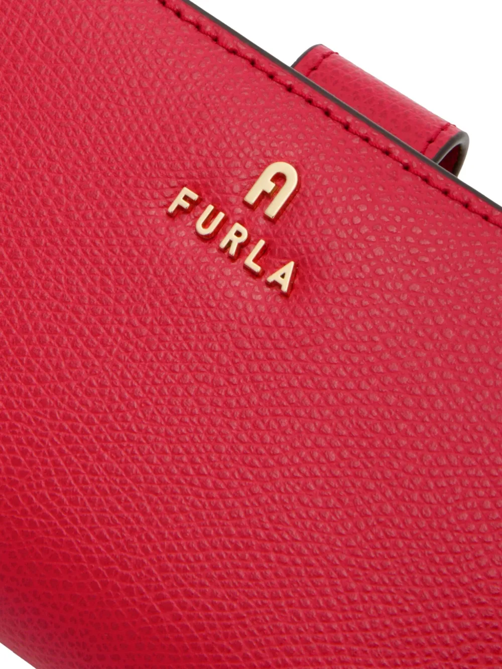 Furla Camelia Leather Flap Wallet In Red