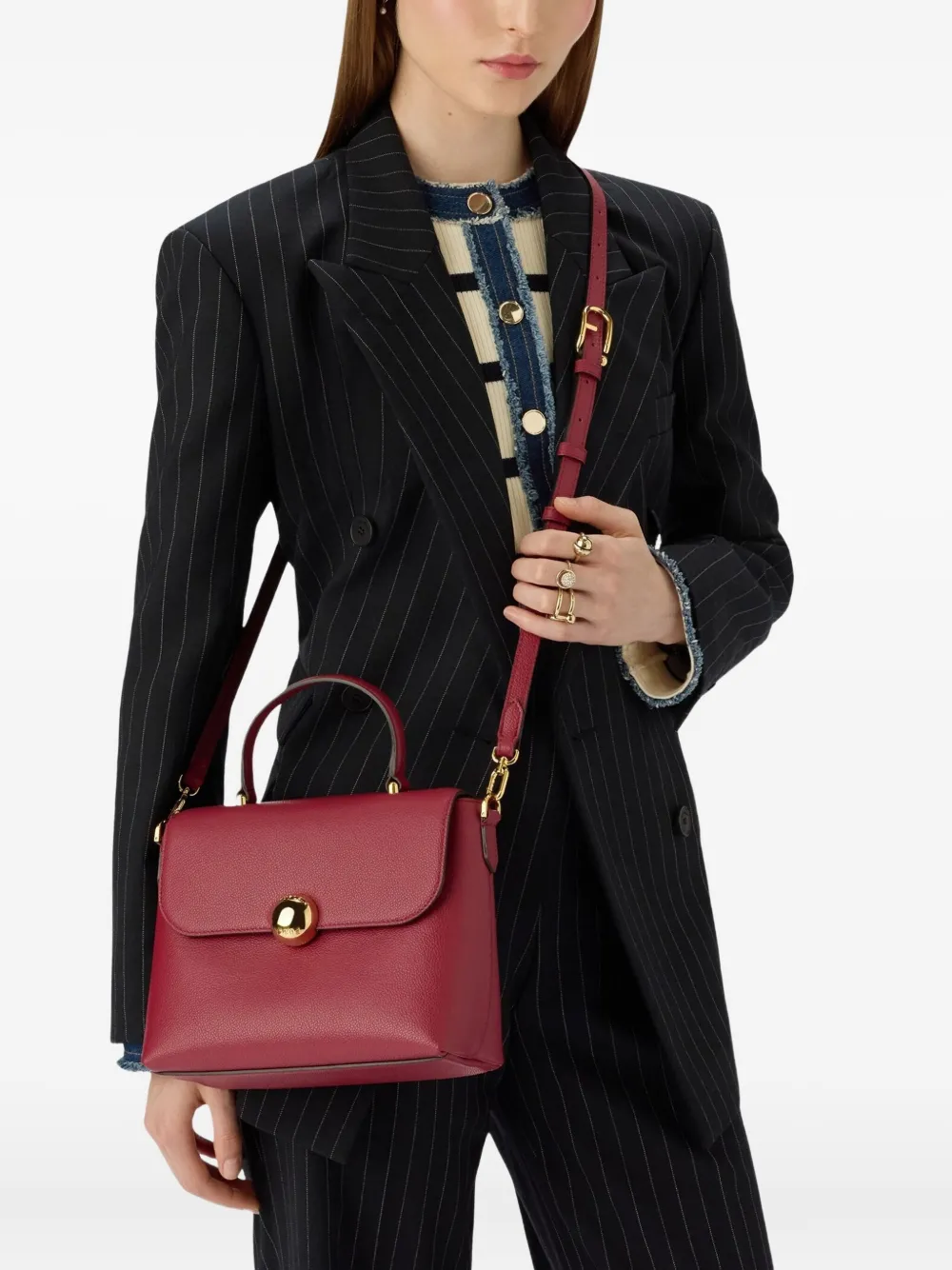 Furla Small Sfera Cross Body Bag In Red