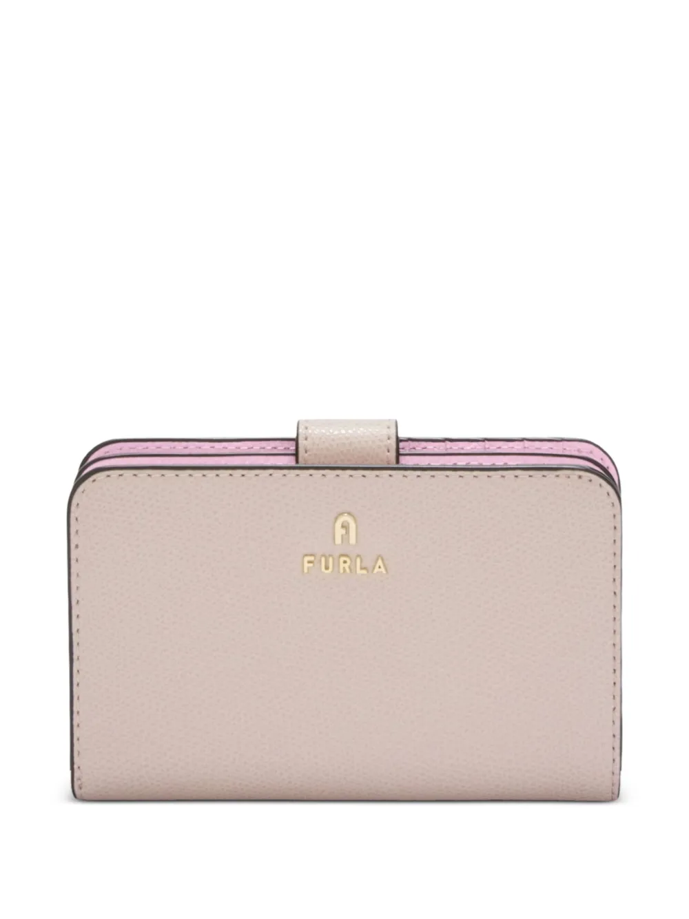 Furla Camelia Leather-trimmed Wallet In Pink
