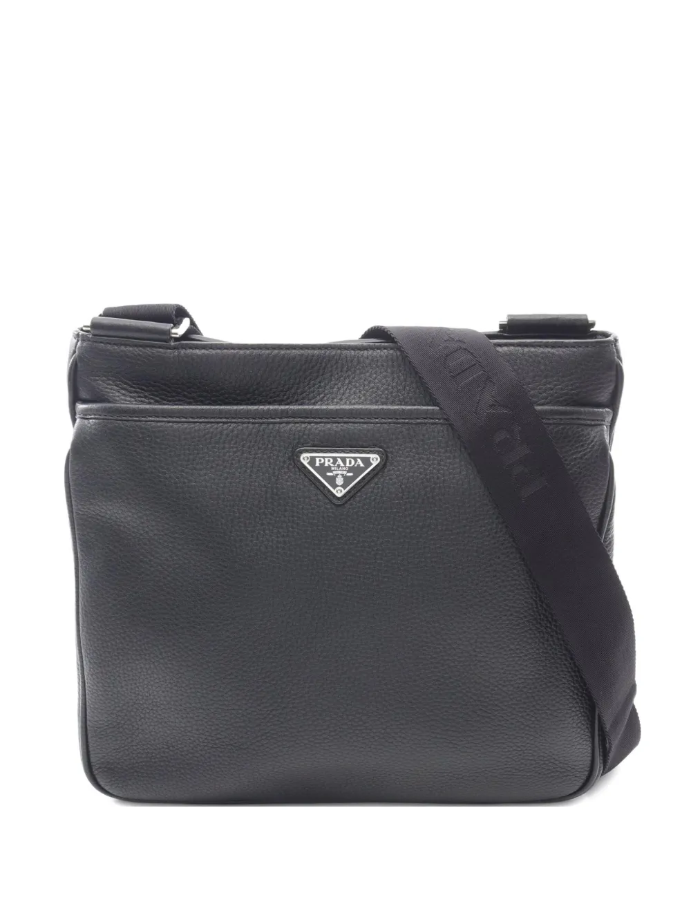 Pre-owned Prada 10s Vitello City Shoulder Bag In Black