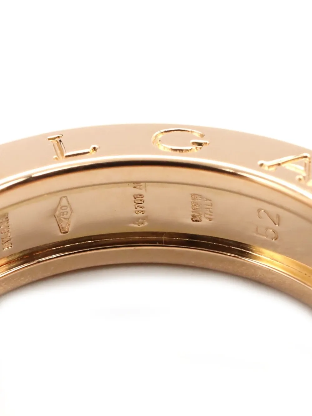 Pre-owned Bvlgari 2010s 18k Rose Gold B.zero1 Ring